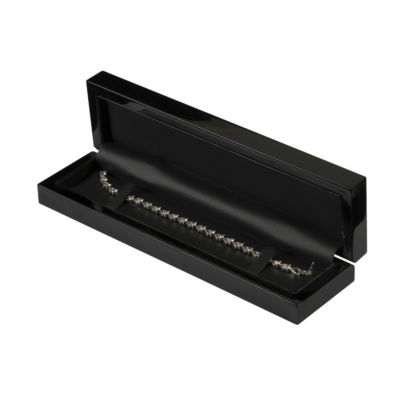 Black Gloss Slimline Box with Black Interior 234 x 63 x 35mm