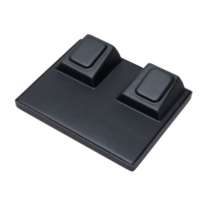 Black Leatherette Wave Display 3-Cavity Tray for Pendant/Earring Insert s 205 x 165mm - Image 2