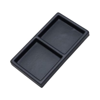 Black Leatherette Wave Display Series 2-Cavity Tray for Pendant/Earring Inserts 95 x 165mm