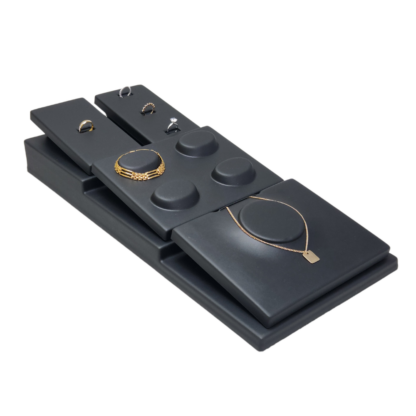 Black Leatherette Wave Display Series Insert for Necklace 205 x 165mm - Image 6