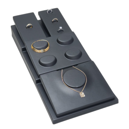 Black Leatherette Wave Display Series Insert for Necklace 205 x 165mm - Image 7