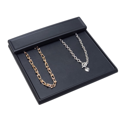 Black Leatherette Chain Tray 220 x 240mm