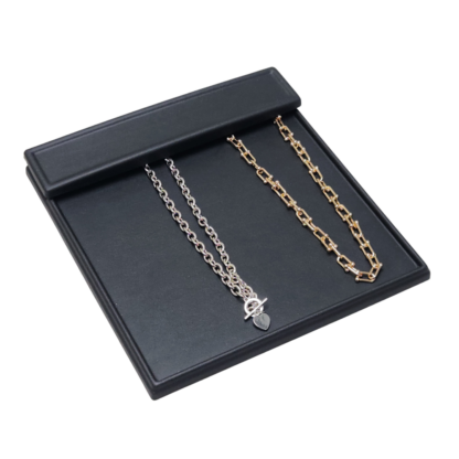 Black Leatherette Chain Tray 250 x 240mm