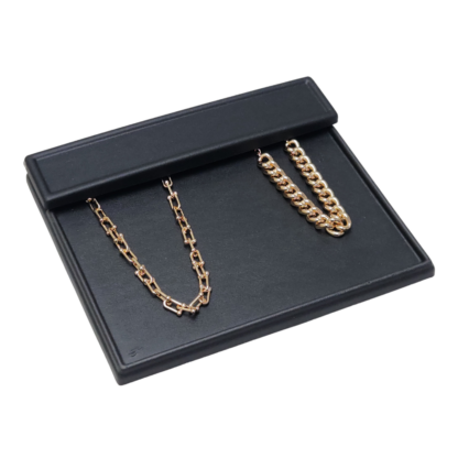 Black Leatherette Chain Tray 200 x 240mm