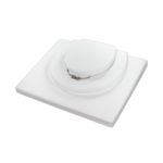 White Leatherette Wave Display Tray for 2 Necklaces 205 x 165mm