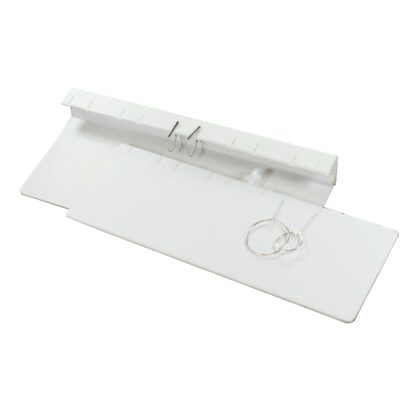 White Leatherette Wave Display Series 2-Cavity Tray for Pendant/Earring Insert s 165 x 205mm - Image 7