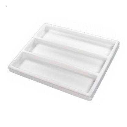 White Leatherette Wave Display 3-Cavity Tray for Pendant/Earring Insert s 205 x 165mm - Image 4