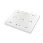 White Leatherette Wave Display Series Insert for 9 Rings 205 x 165mm