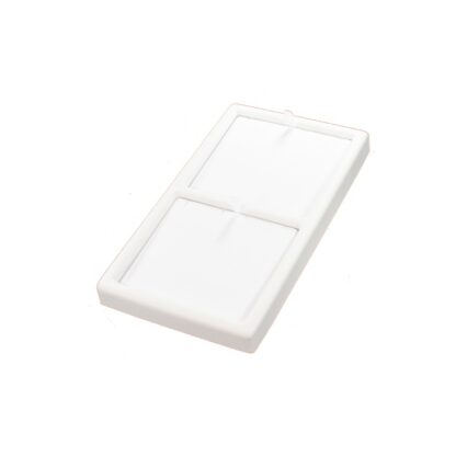 White Leatherette Wave Display Series 2-Cavity Tray for Pendant/Earring Inserts 95 x 165mm - Image 2