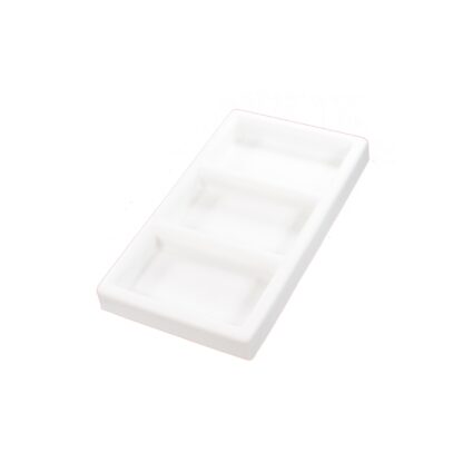 White Leatherette Wave Display Series 3-Cavity Tray for Pendant/Earring Insert s 95 x 165mm - Image 5