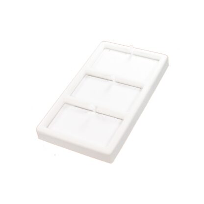 White Leatherette Wave Display Series 3-Cavity Tray for Pendant/Earring Insert s 95 x 165mm - Image 4