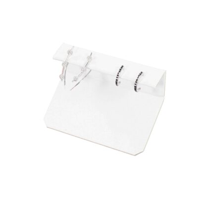 White Leatherette Wave Display Series 3-Cavity Tray for Pendant/Earring Insert s 95 x 165mm - Image 6