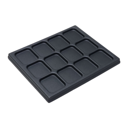 Black Leatherette 12-Insert Tray 200 x 240mm - Image 2