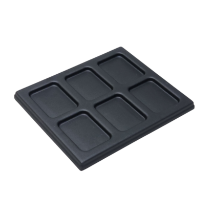 Black Leatherette 6-Insert Tray 200 x 240mm