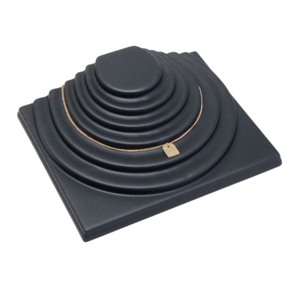 Black Leatherette Contoured Necklace Tray 200 x 240mm