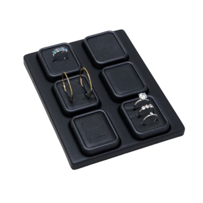 Black Leatherette VT Range Insert  for Displaying 6 x 150 Pods, 140 x 180mm