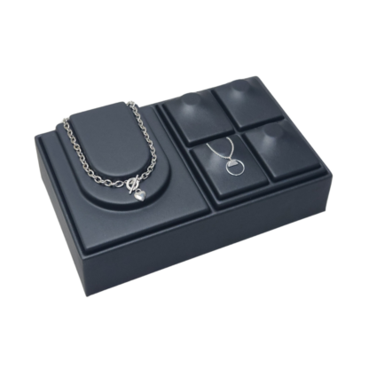 Black Leatherette VT Range Insert  for Displaying 4 necklace/Pendants 140 x 180mm - Image 8