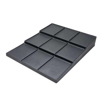 Black Leatherette VT Range High/Med/Low Joined Plinth Set - 3 Bays Wide 570 x 470 x 85mm - Image 2