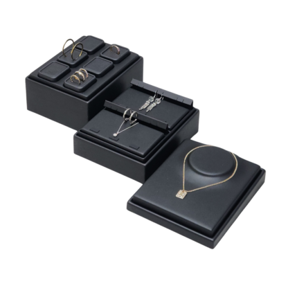 Black Leatherette VT Range Insert  for Displaying Pendant/Hoop Earring Sets 140 x 180mm - Image 5