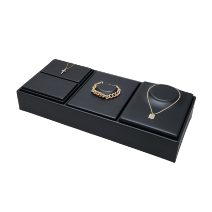 Black Leatherette VT Range Single Necklace Display Insert  140 x 180mm - Image 3