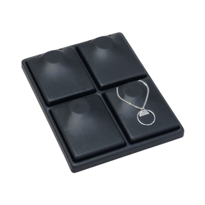 Black Leatherette VT Range Insert  for Displaying 4 necklace/Pendants 140 x 180mm