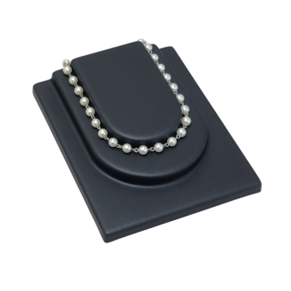 Black Leatherette VT Range Insert  for Displaying 2 Necklaces Display 140 x 180mm