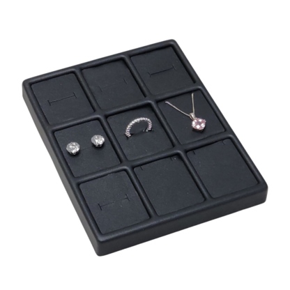 Black Leatherette VT Range Insert  for Displaying 9 Q9WPads 140 x 180mm