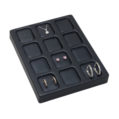 Black Leatherette VT Range Insert  for Displaying 12 Mini Pads 140 x 180mm