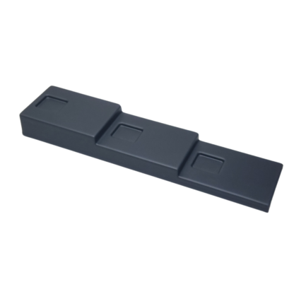 Black Leatherette Wave Display Series 3-Tier Base with Locator Positions for 125 x 525mm - Image 2