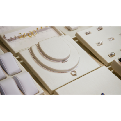 White Leatherette Wave Display 3-Cavity Tray for Pendant/Earring Insert s 205 x 165mm - Image 7