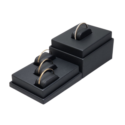 Black Leatherette VT Range Insert  for Displaying Watches or Bangles with 3 Cushions (Right) 140 x 180mm - Image 3