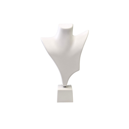 Small Bust RH facing in White Leatherette 225w x 360h mm