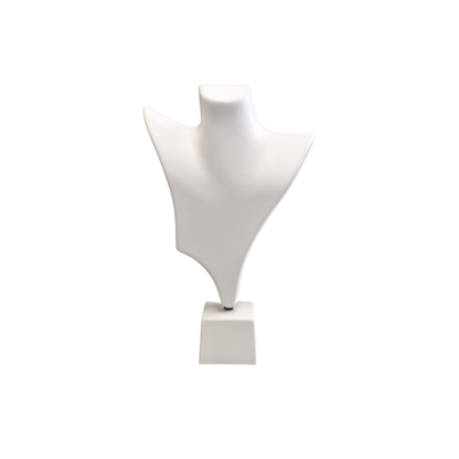 Small Bust LH facing in White Leatherette 225w x 360h mm