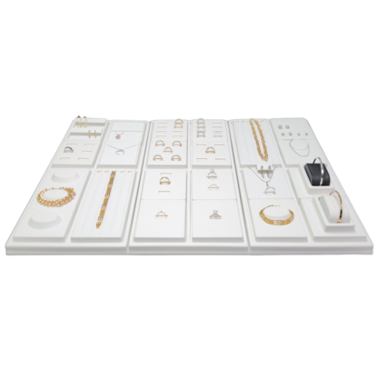 Ostendo Range Tray Module 100 x 120mm in White Leatherette for holding a Watch or Bangles - Image 7