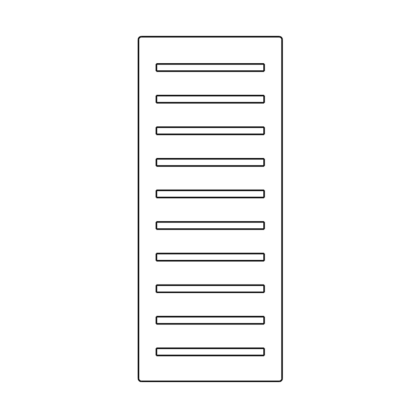 Ostendo Range Tray Module 100 x 240mm in White Leatherette for holding 10 bangles