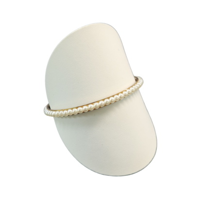 White Leatherette Bangle Disc