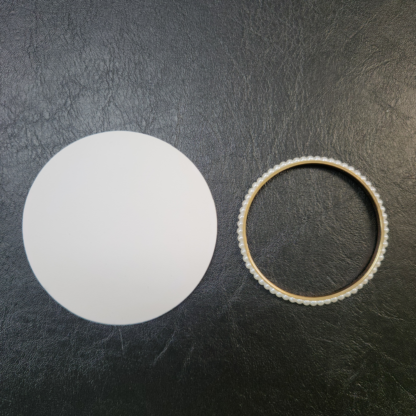 White Leatherette Bangle Disc - Image 2