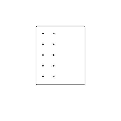 Ostendo Range Tray Module 100 x 120mm in White Leatherette for holding 5 pairs of Stud Earrings