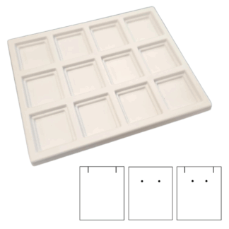 White Leatherette 12 Cavity Insert for DST2723 Outer Tray