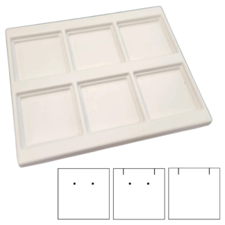 White Leatherette 6 Cavity Insert for DST2723 Outer Tray