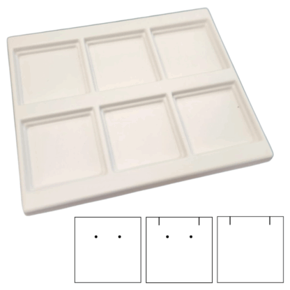 White Leatherette 6 Cavity Insert for DST2723 Outer Tray