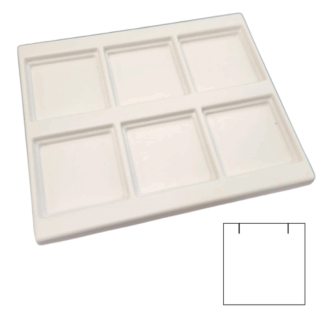 White 6 Cavity Insert for DST2723 Outer Tray