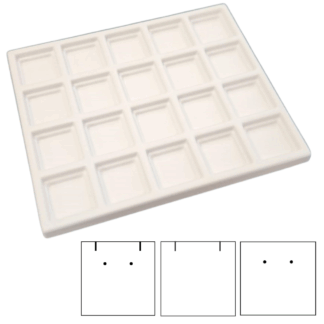 White Leatherette 20 Cavity Insert for DST2723 Outer Tray