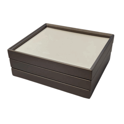 White Leatherette 6 Cavity Insert for DST2723 Outer Tray - Image 3