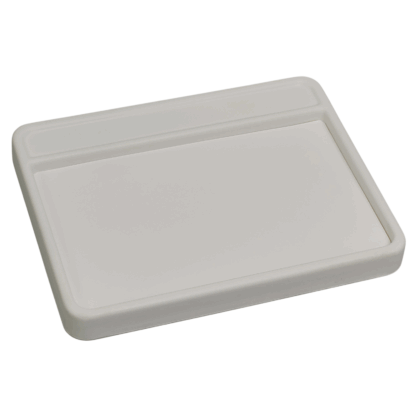 White Leatherette Serving Tray with White Pad 257 x 198 x 25mm